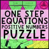 One Step Equations w/ Positive Numbers Puzzle