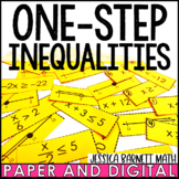 One Step Inequalities Activity Hands On Matching