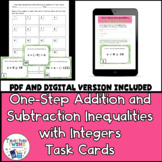 One-Step Inequalities Addition and Subtraction with Intege