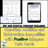 One-Step Inequalities Addition and Subtraction with Positi