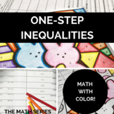Solving and Graphing One Step Inequalities Coloring Activity