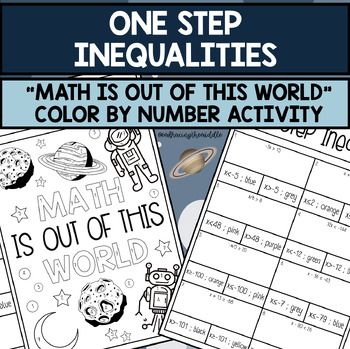 Preview of One Step Inequalities Color by Number Activity for Middle School Math