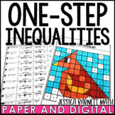 One Step Inequalities Coloring Activity Worksheet