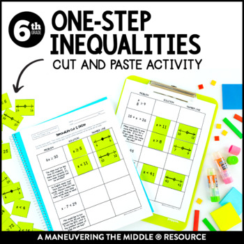 Preview of One-Step Inequalities Activity | Solving and Graphing Inequalities Activity