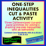 One-Step Inequalities Cut and Paste Activity