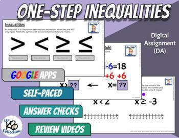 Preview of One-Step Inequalities  - Digital Assignment