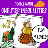 One Step Inequalities Doodle & Color by Number