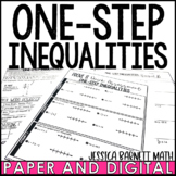One Step Inequalities Guided Notes Homework Warm Ups Exit Tickets