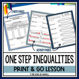 One Step Inequalities Print and Go