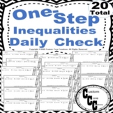 One-Step Inequalities Quick Check