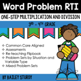 One Step Word Problem Intervention RTI for Multiplication 