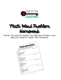 One- Step Word Problems Math Homework