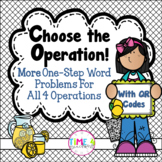 One-Step Word Problems for All 4 Operations with QR Codes-Vol. 2