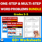 One-Step and Multi-Step Word Problems Worksheets Bundle | 