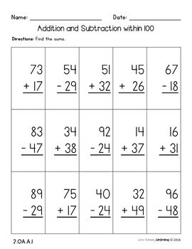 2nd Grade, 1-step and 2-step Word Problems- No Prep Practice Worksheets