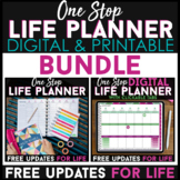 One Stop LIFE Planner BUNDLE | Printable & Digital | FREE Updates | 2021 & 2022