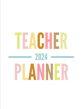 Preview of One Stop Teacher Planner 2024 - EDITABLE Digital & Printable Lesson Binder