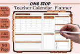 One Stop Teacher Calendar & Planner 2024 Editable Digital 