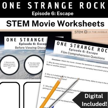 Preview of One Strange Rock - Escape Movie Guide for Space Science and Biology Sub Plans