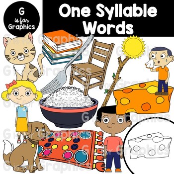 Preview of One Syllable Words Clipart