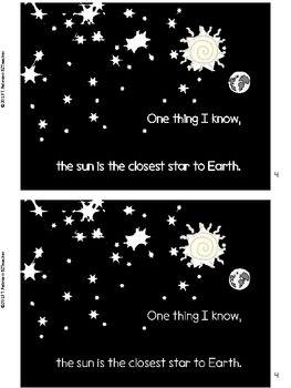 Preview of One Thing I Know... a mini book about the Sun, Earth, and Moon