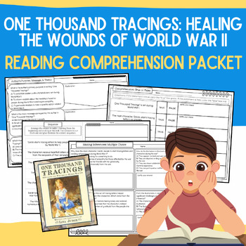 Preview of One Thousand Tracings Reading Comprehension Packet No-Prep Book Companion