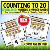 One To One Correspondence Count To 20 SPRING EGG Task Card