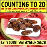 One To One Correspondence WATERMELON SEEDS Counting TASK C