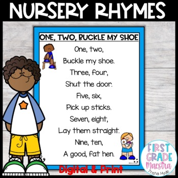 Preview of One Two Buckle My Shoe Nursery Rhyme