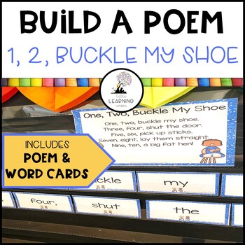 Preview of One Two Buckle My Shoe | Build a Poem | Nursery Rhymes Pocket Chart Center