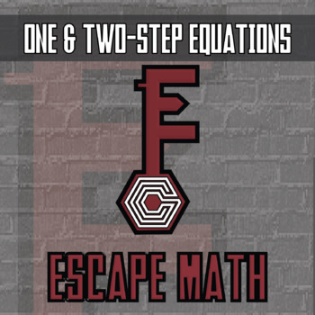 Preview of One & Two-Step Equations Escape Room Activity - Printable & Digital Game