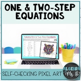 One & Two Step Equations Pixel Art Activity