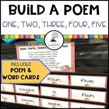 Preview of One Two Three Four Five | Build a Poem | Nursery Rhymes Pocket Chart Center