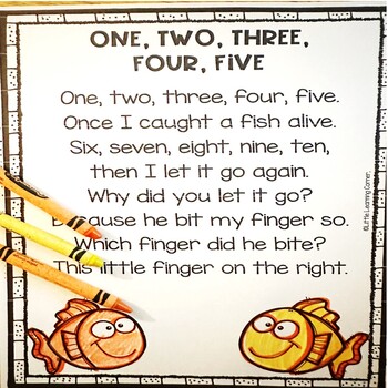 One Two Three Four Five Once I Caught A Fish Alive Nursery Rhyme_