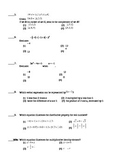 One Variable Equation and Inequality Test Common Core