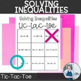 One Variable Inequalities Tic Tac Toe TEKS 8.8a Math Stati
