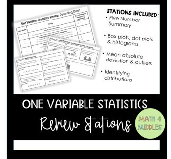 Preview of One Variable Statistics: Stations Review