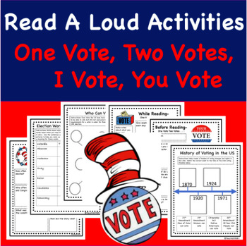 Preview of One Vote Two Votes Dr Seuss Book Activity Pack