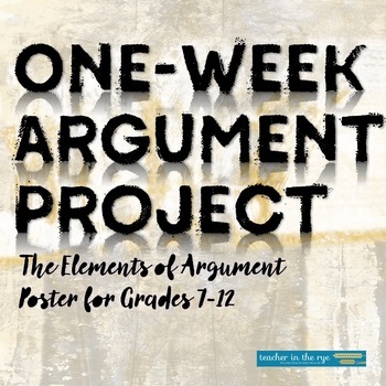 Preview of One-Week Elements of Argument Poster Project Rhetorical Devices Soapstone