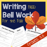 One Week of Fall Writing Bell Work