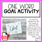 One Word Goal Activity | First Week of School | New Year |