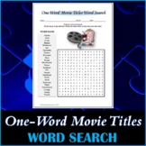 One-Word Movie Titles Word Search Puzzle