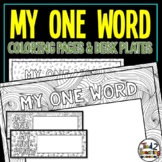 One Word New Years Resolutions Coloring Pages and New Year