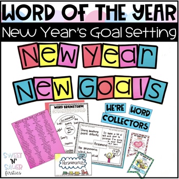 Preview of One Word for the New Year Goal Setting Activity