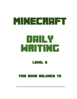 Preview of One Year Daily Minecraft Themed Handwriting Practice & Writing Lessons