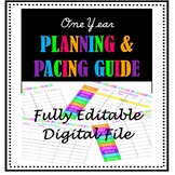 One Year Planning & Pacing Guide -  Edit for your class ne
