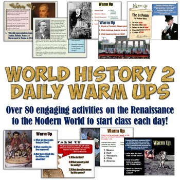 Preview of World History 2 Daily Warm Up Activities
