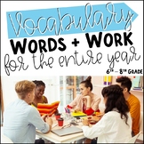 One Year of Middle School Vocabulary Words & Word Work | G