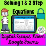 Solving One and Two Step Equations - Digital Escape Room G
