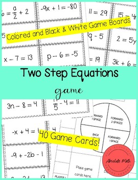 Preview of Two Step Equations Game